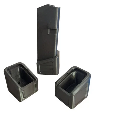 {3 PACK} Glock Mag Baseplate Fits OEM Mags 17/17L/19X/22/34/35/45 - 4 pews +