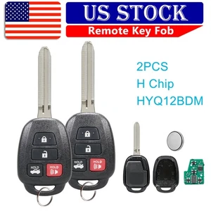 2 For 2015 2016 2017 2018 Toyota Camry Remote Key Fob Transmitter H Chip 4Button - Picture 1 of 8