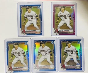 (5) Card RC Lot 2021 Bowman Refractors, DAULTON VARSHO Rookie BLUE JAYS - Picture 1 of 1