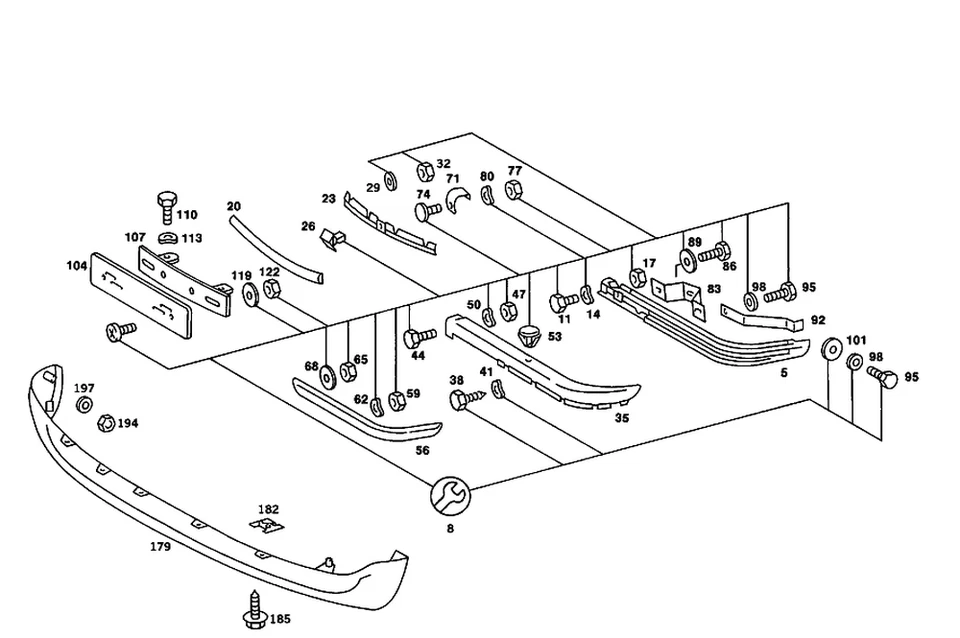 Refuerzo genuino Mercedes-Benz 107-880-11-19 Foto 1 de 1