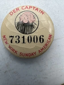 1930's New York Sunday American Newspaper Numbered Cartoon Der Captain 1 1/4"Cel - Picture 1 of 1
