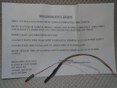 RED EMERGENCY LIGHT KIT BY BERKSHIRE JUNCTION AND ILLUMINATED POLE - Image 1 of 2
