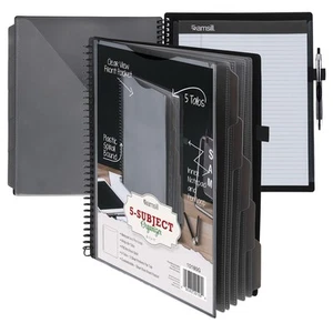 10 Pocket Poly Organizer with 5 Dividers, File Folders Letter Size, Refillabl... - Picture 1 of 9