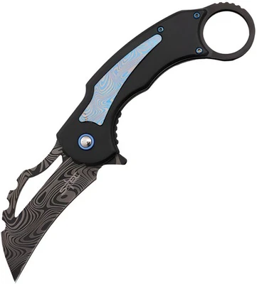 S-TEC Karambit Linerlock A/O Blue Aluminum Folding Pocket Knife 27208BL - Image 1 of 2