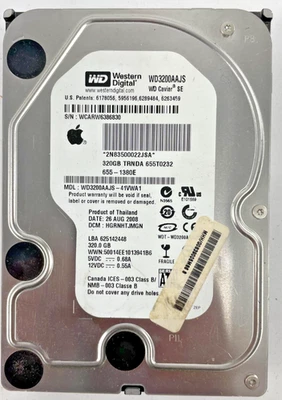 Western Digital WD3200AAJS 7200RPM SATA 320GB Internal Hard Drive Cache 8 MB - Image 1 of 3