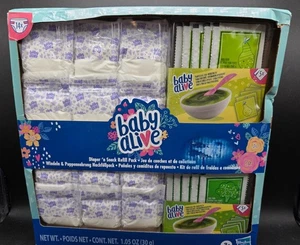 Baby Alive Pañal N Snack Muñeca Paquete de Recarga con 14 Pañales y 5 Paquetes de Alimentos Set - Imagen 1 de 10