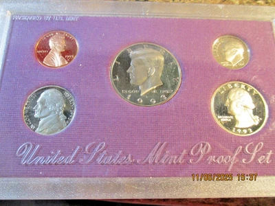 1993-S PROOF SET - NO BOX OR COA - FREE SHIPPING - PC - Image 1 of 2