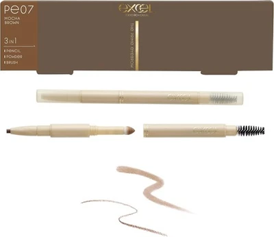 NOEVIR excel Pencil Prime Eyebrow 3-in-1 3D PE07 Mocha Brown JP - Image 1 of 4