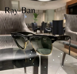 (Auténtico) Ray-Ban Wayfarer Max Gafas de sol Gafas Negro/Dorado Estilo Aviador EE. UU. P&L - Imagen 1 de 24