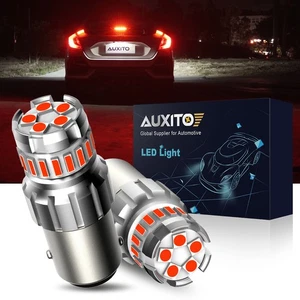 2x AUXITO 1157 2057 LED Brake Tail Light Warning Parking Safety Bulbs 2400LM 15W - Foto 1 di 13