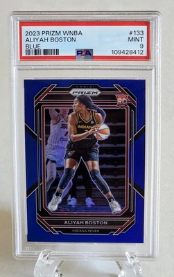 2023 Panini Prizm WNBA ALIYAH BOSTON! BLUE PRIZM #'d /175! PSA MINT 9! RC #33. - Image 1 of 3