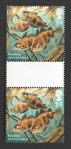 2014 1st Pouting UM Gutter Pair. Sustainable Fish. SG 3612 - Picture 1 of 1