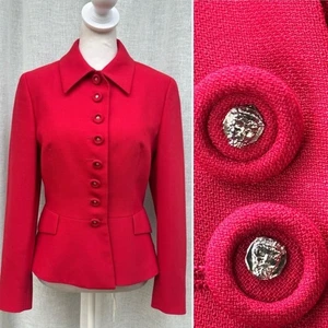 Blazer Istante by Gianni Versace Italia abotonado rojo coral - Imagen 1 de 12