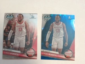 J'Wan Roberts Lot 2 2023-24 Bowman University Chrome Basketball Cards Blue /199 - Picture 1 of 7