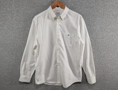 LL BEAN Men's White Retro Traditional Fit Casual Button Down Shirt 16 - Image 1 of 4