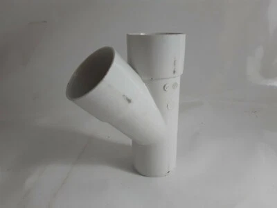 POLYPIPE 1 x 43 mm 45 Grad weiß unterirdisch Doppelmuffe Lösungsmittel Schweiß ABS Rohr WS40W