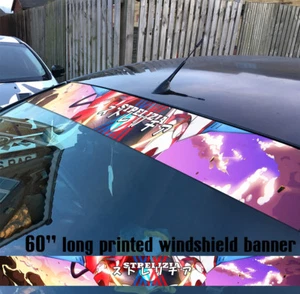 60" Zero Two Strelizia Hiro Darling Sexy Girl Hot Anime Printed Windshield Decal - Bild 1 von 1