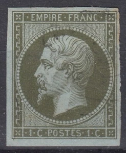 FRANCE : EMPIRE NON DENTELE N° 11 OBLITERATION TRES LEGERE - COTE 90 € - Picture 1 of 2