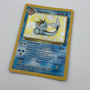 Vaporeon Jungle 12/64 Holo Pokémon TCG Unlimited Holo Raro LP Condizione - Foto 1 di 7