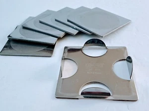Set of 6 Stainless Steel Drink Coasters w/ Caddy by Ikea - Picture 1 of 5