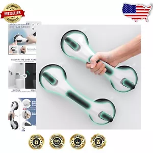 Suction Cup Grab Bars for Bathtubs - 12 Inch Glow Handle for Elderly Safety - Picture 1 of 11
