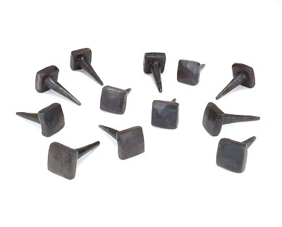 20 Square Head Nails Small Wrought Iron Decor Clavos Rustic Furniture Wood Door - Image 1 of 4