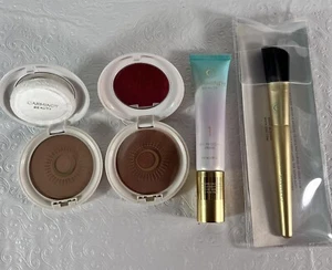 Carmindy Beauty Set Bronzer, Sheer Whisper Powder, Primer & Brush Set QVC NEW - Picture 1 of 5