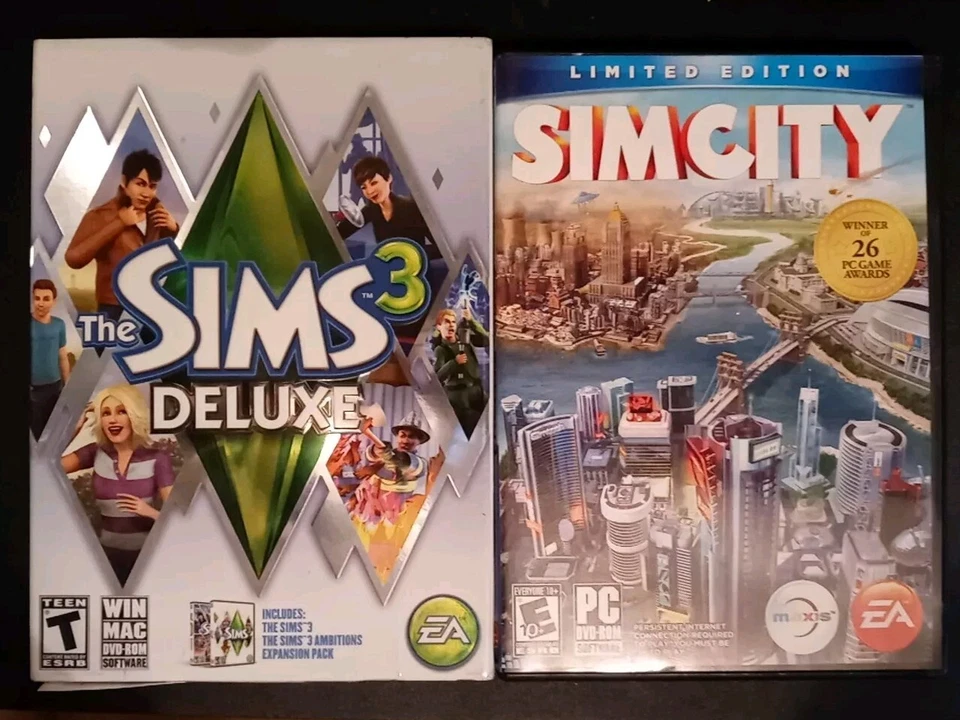 Sims 3: Deluxe + Ambitions Expansion Pack [Win/Mac, PC] + Sim City LMTD Edition - Image 1 of 1