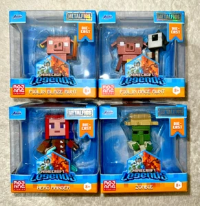 JADA MINECRAFT LEGENDS METALFIGS 4er Set Ranger / Zombie / Piglin Blaze & Streitkolben - Bild 1 von 10