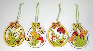 Easter Pendant (4x assorted) (1 PER PURCHASE) WxDxH 6.5 x 1.5 x 8 cm NEW - Picture 1 of 1