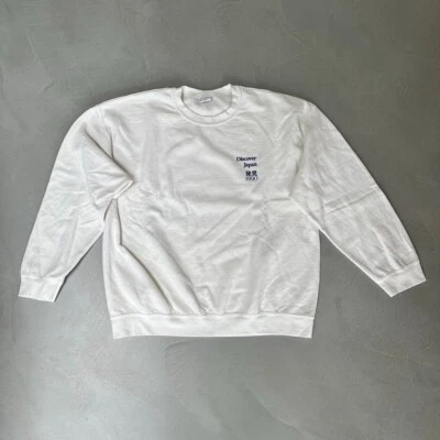 Urban Outfitters Ecru Discover Japan Sweatshirt. White/Blue. Medium. - Image 1 of 4