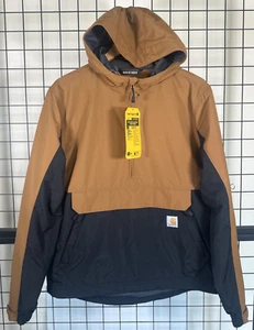 Carhartt Men's Rain Defender Loose Fit Lightweight Packable Anorak Jacket - Picture 1 of 3