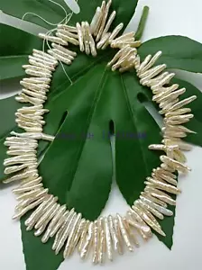 Perla rosa irregular cultivada en agua dulce natural de 18-20 mm cuentas sueltas 15" DIYyJewelry - Imagen 1 de 1