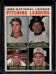 1964 Topps #3 NL Pitching Leaders Koufax Marichal Spahn (HOF) Maloney VG-EX - Picture 1 of 2
