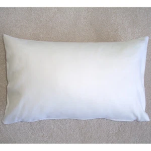 Tempur Travel Pillow Cover ONLY White Cotton Sateen 500 Thread Count 16"x10" - Picture 1 of 6