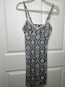 Laura Ashley Womens Size Small Chemise Nightgown Nightie Slip Dress Gray Floral - Picture 1 of 8