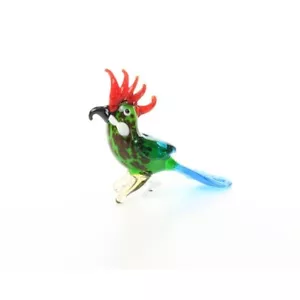 9973804-x kleine Glas Figur bunter Vogel Kakadu H7cm Sammlungsauflösung - Bild 1 von 1