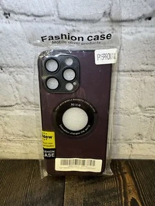 Purple Fashion Case iPhone 15 Pro Max Mobile charger Magnetic Card Holder phone - Picture 1 of 4