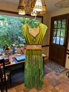 Halloween Women's Poison Ivy Green Dress Costume - Medium long - Picture 1 of 6