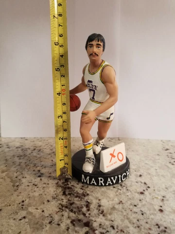 Pistol Pete Maravich 6.5" Figure World Sports XO NBA Utah Jazz Rare Cover