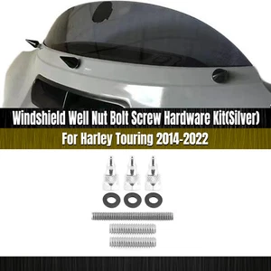 Windschutzscheiben Befestigungsschrauben Für Harley Touring 2014–22 2015 Silber - Picture 1 of 23