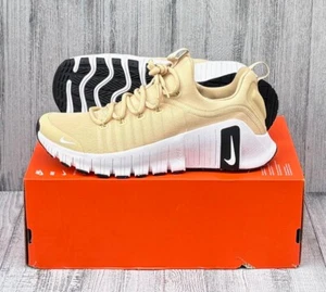 MENS NIKE FREE METCON 6 TRAINING SHOES / SIZE 10 / VEGAS GOLD-BLACK-WHITE / NEW - Picture 1 of 7