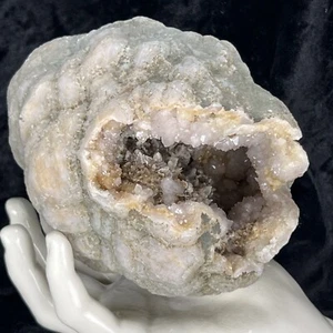5-1/2” Rare Brown Dogtooth Calcite Quartz Crystal Natural Geode Unopened - Picture 1 of 16