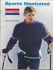 1er Jean Claude Killy Sports Illustraté 21 février 1966 FRANCE Ski PAS ETIQUETTE