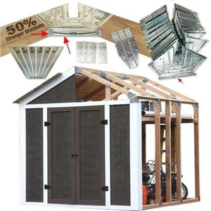 Strong Truss Design Framing Kit Shed Storage Garage Playhouse DIY Project New - Picture 1 of 6