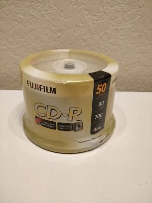 Fujifilm CD-R 80min 700MB/Mo, up to 48X write speed, 50 pack, New - Image 1 of 4