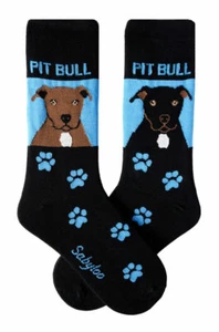 Pitbull Crew Socks Unisex Black/Brown - Picture 1 of 1