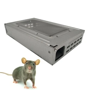 Humane Tin Cat Mouse Trap Multiple Catch & Release Clear Lid No Kill Outdoor - Picture 1 of 5