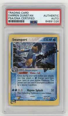 PSA Signed Darren Dunstan Swampert 13/109 Holo Rare Ex Ruby & Sapphire Pokemon - Image 1 of 2