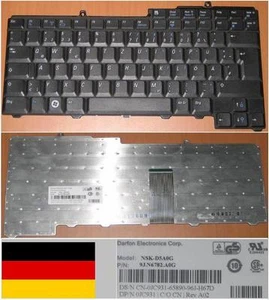 German QWERTZ Keyboard Dell E1405 E1705 1501 0JC931 NSK-D5A0G 99.N4182.00G Black - Picture 1 of 1
